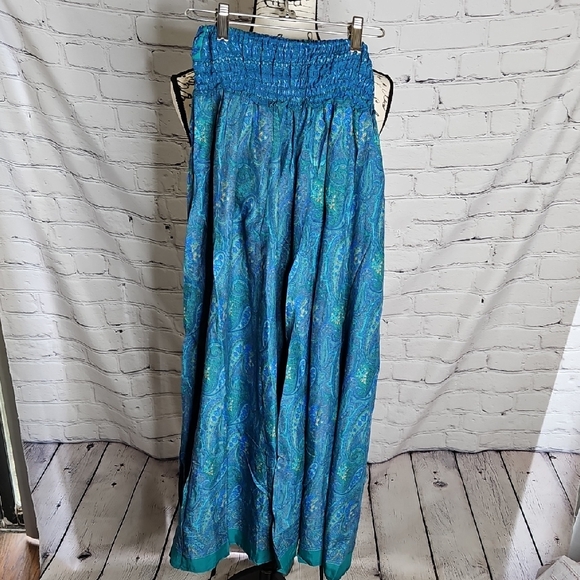 Sara Vintage Art of India Wide Leg Palazzo Pants NWT OS - Picture 1 of 7